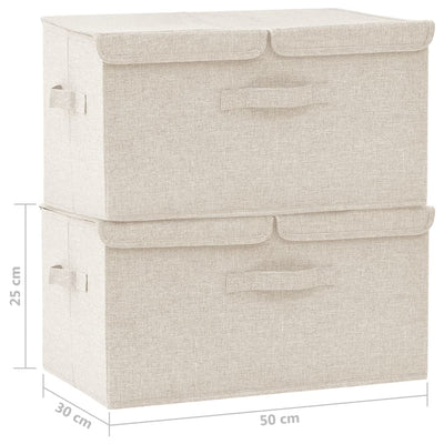 vidaXL Storage Boxes 2 pcs Fabric 50x30x25 cm Anthracite