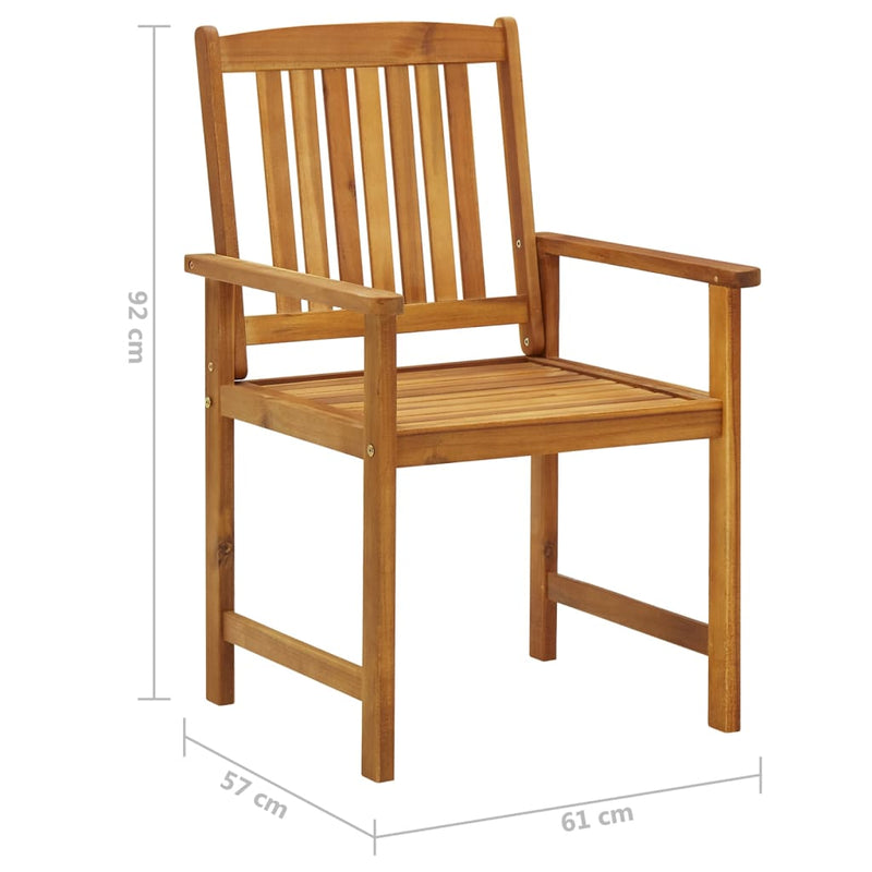 vidaXL Garden Chairs 6 pcs Solid Wood Acacia