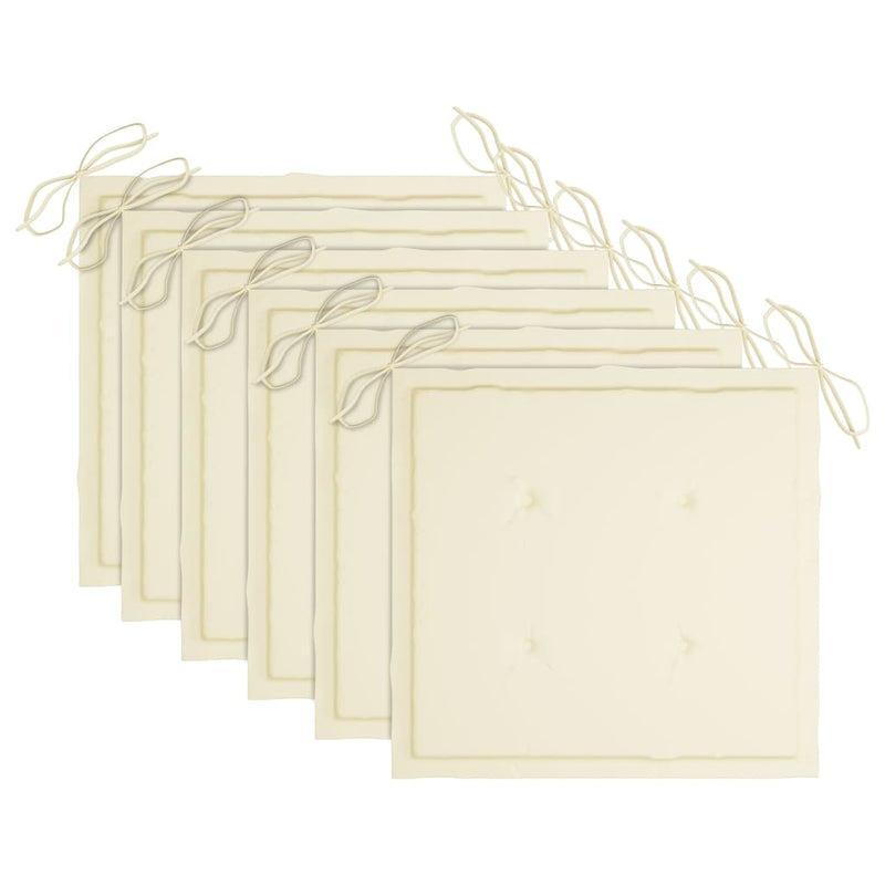 vidaXL Garden Chairs with Cushions 6 pcs Solid Wood Acacia