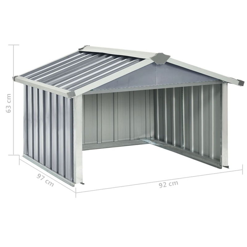 vidaXL Garden Robot Lawnmower Shed 92x97x63 cm Galvanised Steel Anthracite