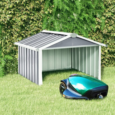 vidaXL Garden Robot Lawnmower Shed 92x97x63 cm Galvanised Steel Anthracite