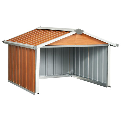 vidaXL Garden Robot Lawnmower Shed 92x97x63 cm Galvanised Steel Anthracite