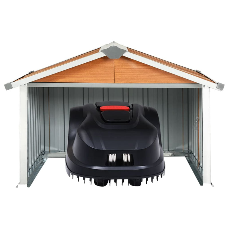 vidaXL Garden Robot Lawnmower Shed 92x97x63 cm Galvanised Steel Anthracite