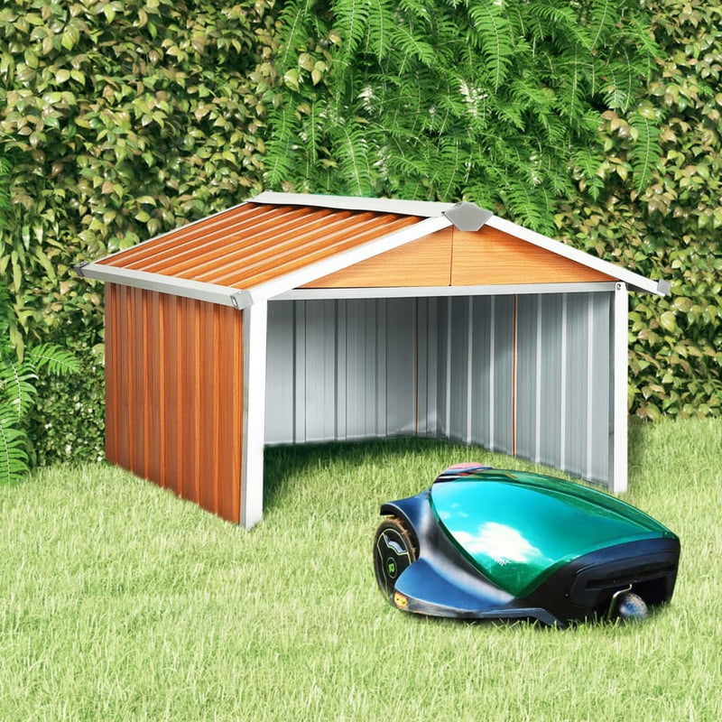 vidaXL Garden Robot Lawnmower Shed 92x97x63 cm Galvanised Steel Anthracite