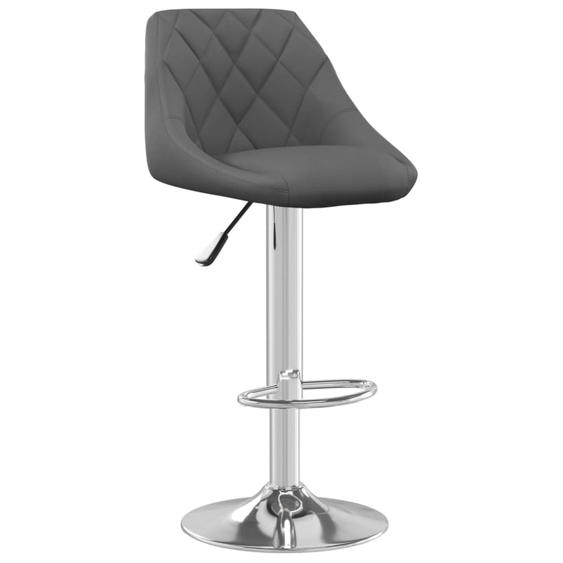 vidaXL Bar Stool 2 Pcs Dark Grey Velvet
