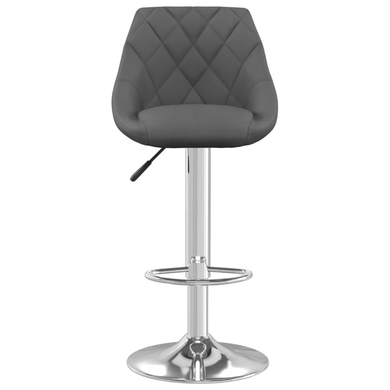 vidaXL Bar Stool 2 Pcs Dark Grey Velvet