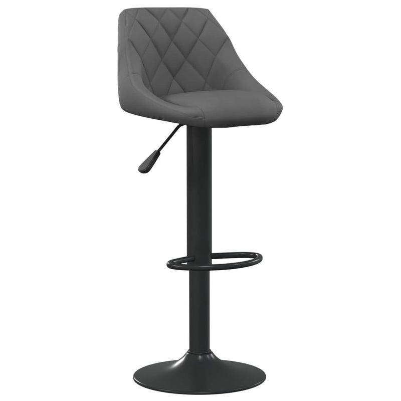 vidaXL Bar Stools 2 pcs Dark Grey Velvet