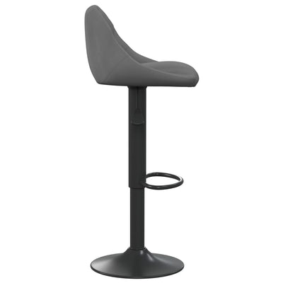 vidaXL Bar Stools 2 pcs Dark Grey Velvet