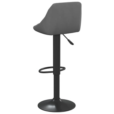 vidaXL Bar Stools 2 pcs Dark Grey Velvet
