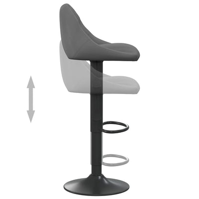 vidaXL Bar Stools 2 pcs Dark Grey Velvet