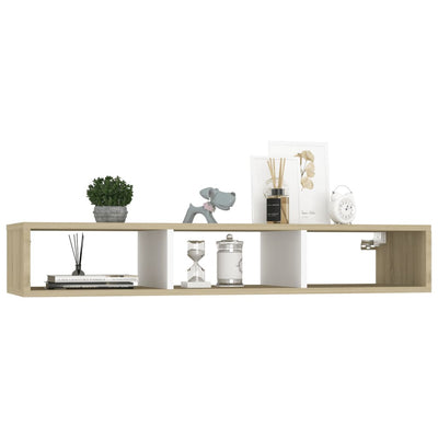 vidaXL Wall Shelf Grey 102x30x17 cm Engineered Wood