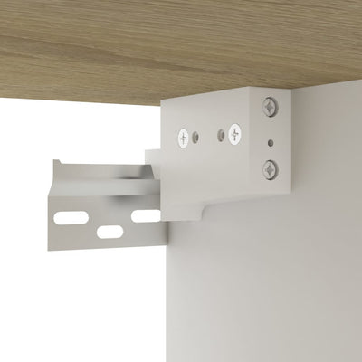 vidaXL Wall Shelf Grey 102x30x17 cm Engineered Wood