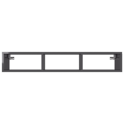 vidaXL Wall Shelf Grey 102x30x17 cm Engineered Wood