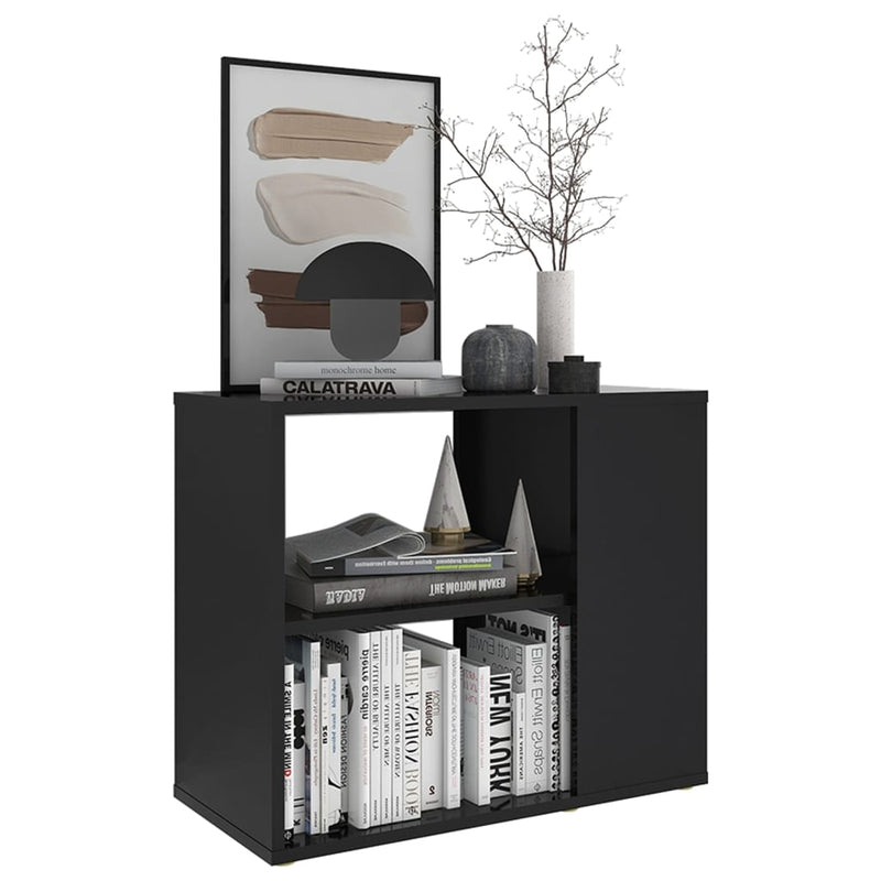 vidaXL Side Cabinet Black 60x30x50 cm Engineered Wood