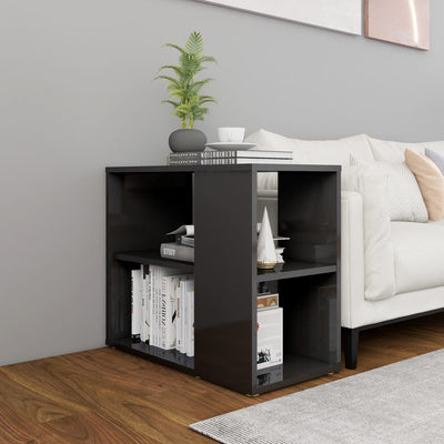 vidaXL Side Cabinet Black 60x30x50 cm Engineered Wood