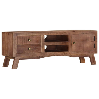 vidaXL TV Cabinet 110x30x40 cm Rough Mango Wood