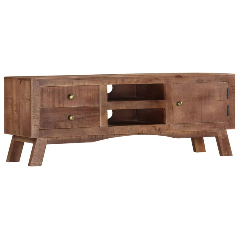 vidaXL TV Cabinet 110x30x40 cm Rough Mango Wood