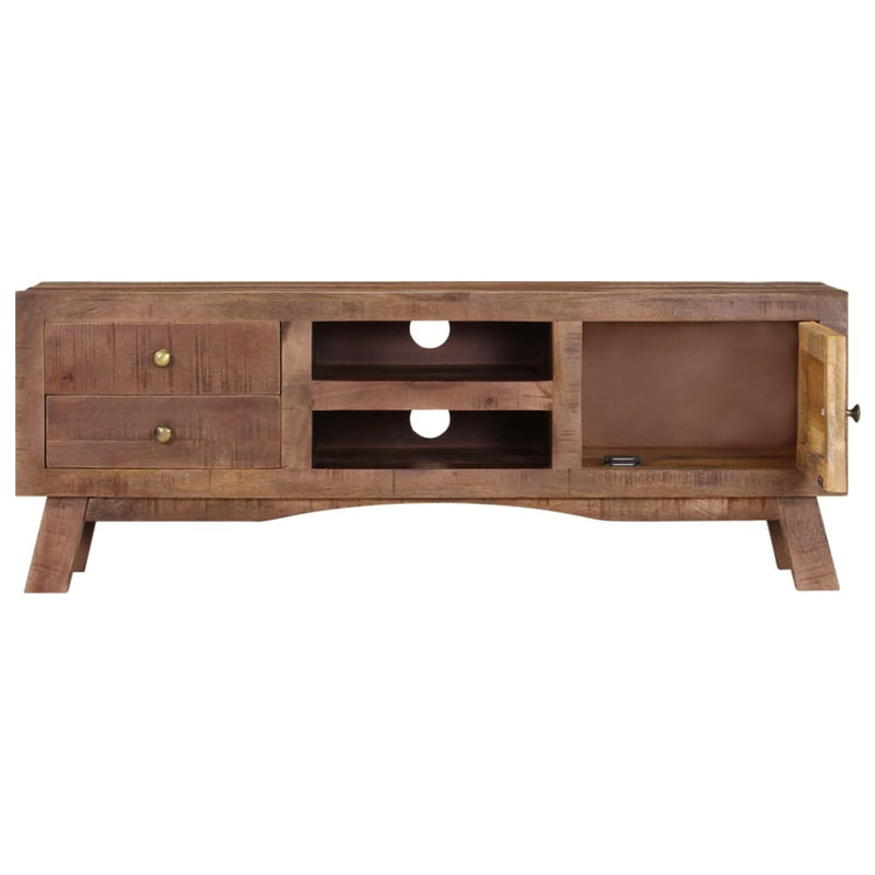 vidaXL TV Cabinet 110x30x40 cm Rough Mango Wood