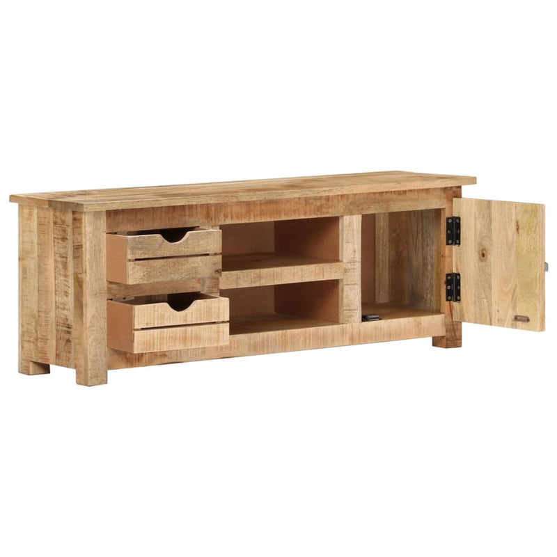 vidaXL TV Cabinet 110x30x40 cm Rough Mango Wood