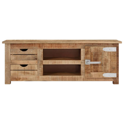 vidaXL TV Cabinet 110x30x40 cm Rough Mango Wood