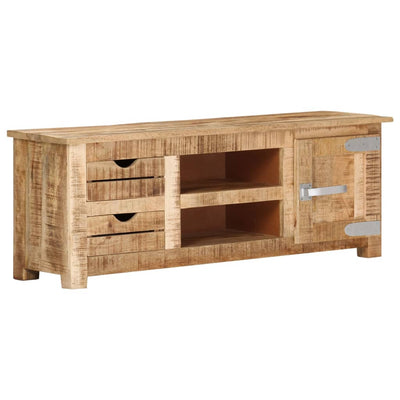 vidaXL TV Cabinet 110x30x40 cm Rough Mango Wood