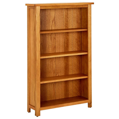 vidaXL 5-Tier Bookcase 70x22x140 cm Solid Oak Wood