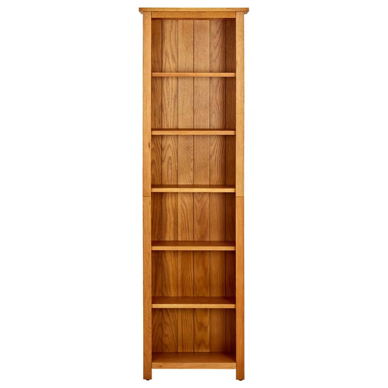 vidaXL 4-Tier Bookcase 45x22x110 cm Solid Oak Wood