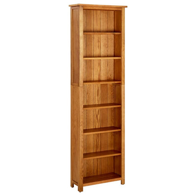 vidaXL 4-Tier Bookcase 45x22x110 cm Solid Oak Wood