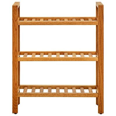 vidaXL Shoe Rack with 2 Shelves 100x27x40 cm Solid Oak Wood