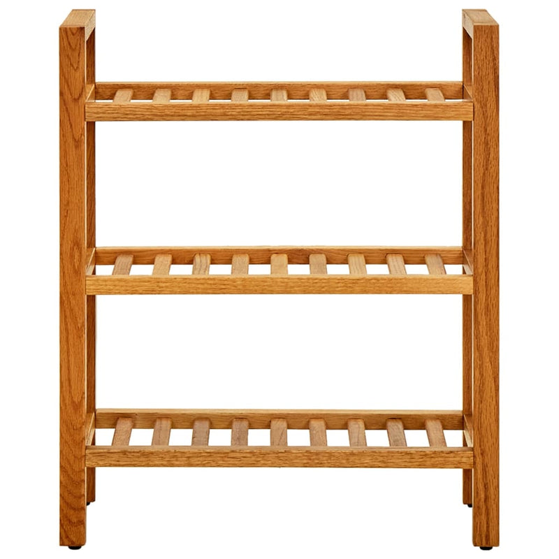 vidaXL Shoe Rack with 2 Shelves 100x27x40 cm Solid Oak Wood