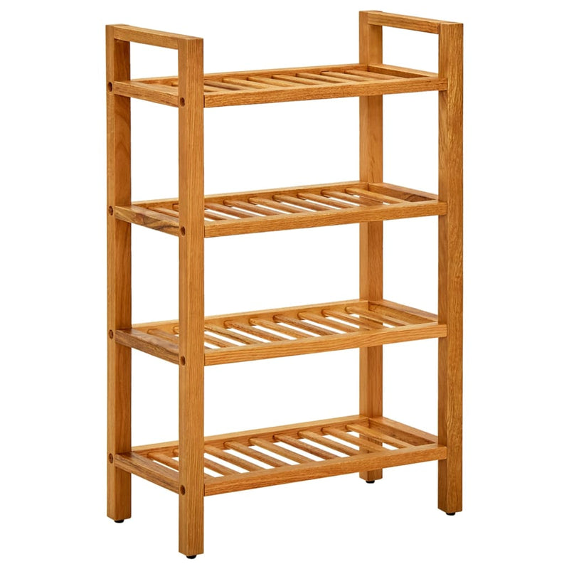 vidaXL Shoe Rack with 2 Shelves 100x27x40 cm Solid Oak Wood