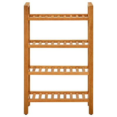vidaXL Shoe Rack with 2 Shelves 100x27x40 cm Solid Oak Wood
