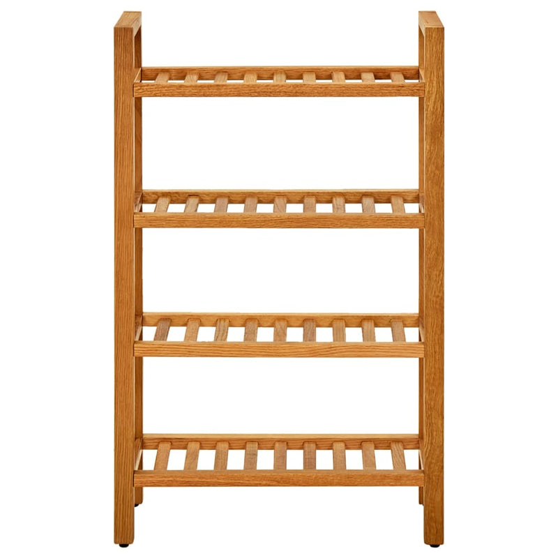 vidaXL Shoe Rack with 2 Shelves 100x27x40 cm Solid Oak Wood