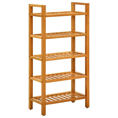 vidaXL Shoe Rack with 2 Shelves 100x27x40 cm Solid Oak Wood