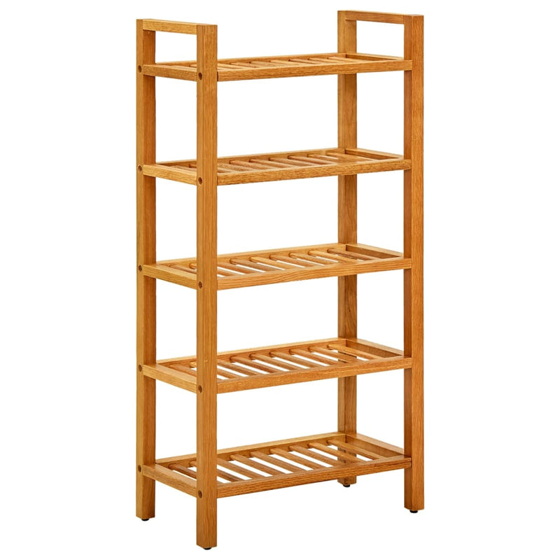 vidaXL Shoe Rack with 2 Shelves 100x27x40 cm Solid Oak Wood