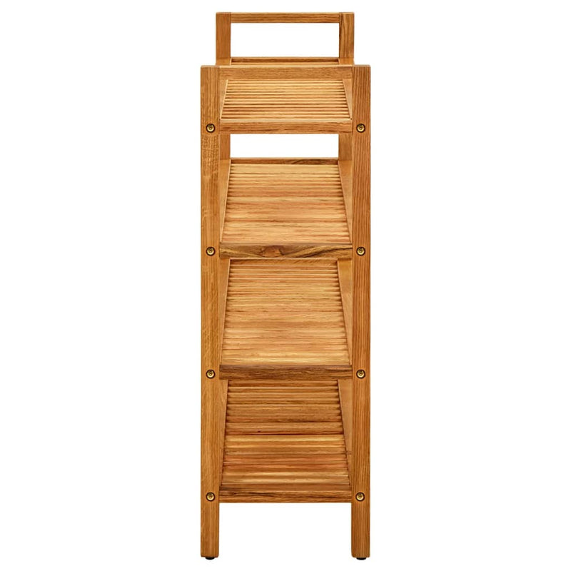 vidaXL Shoe Rack with 2 Shelves 100x27x40 cm Solid Oak Wood