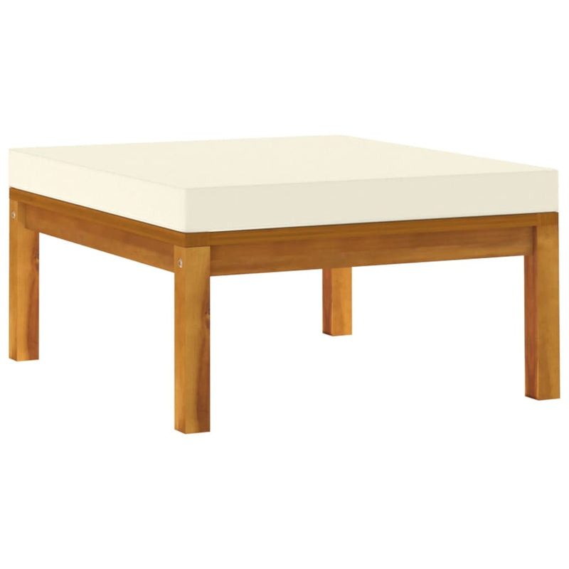 vidaXL 3 Piece Garden Lounge Set with Dark Grey Cushions Acacia Wood