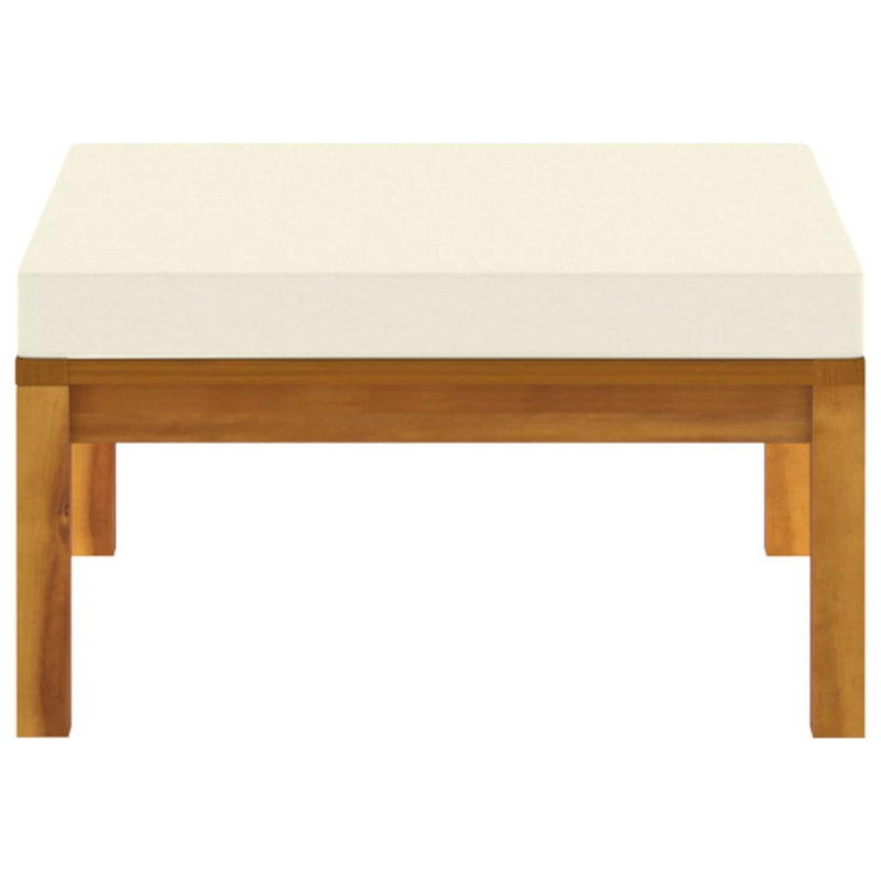 vidaXL 3 Piece Garden Lounge Set with Dark Grey Cushions Acacia Wood