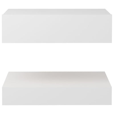 vidaXL LED Bedside Cabinets 2 pcs White 60x35 cm Engineered Wood