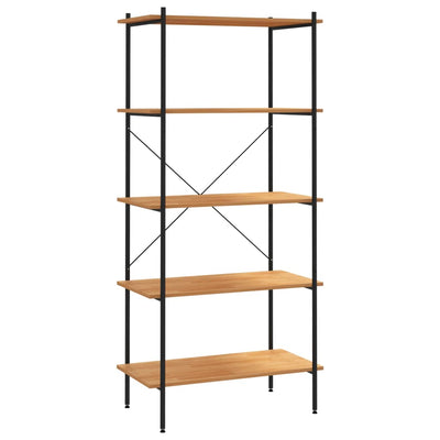 vidaXL 5-Tier Shelving Unit White and Oak 80x40x163 cm