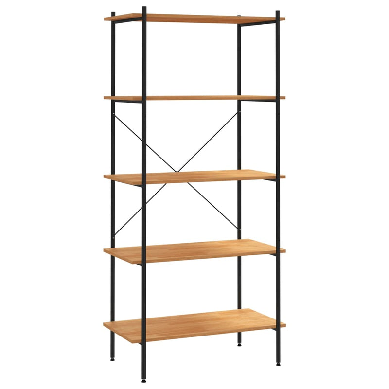 vidaXL 5-Tier Shelving Unit White and Oak 80x40x163 cm