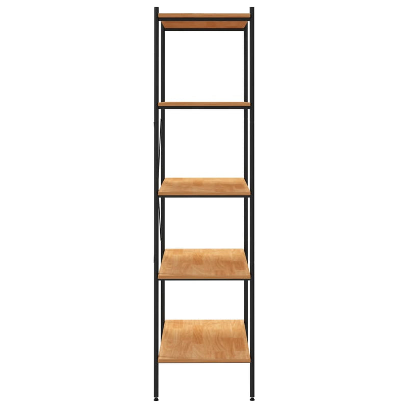 vidaXL 5-Tier Shelving Unit White and Oak 80x40x163 cm