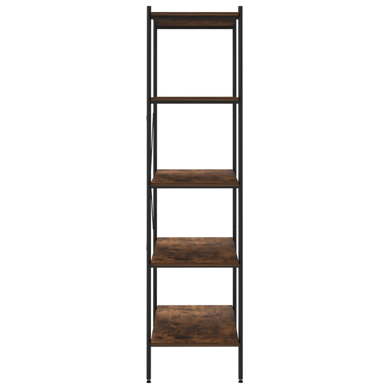 vidaXL 5-Tier Shelving Unit White and Oak 80x40x163 cm