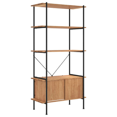vidaXL 5-Tier Shelving Unit with Cabinet 80x40x163 cm Steel and Engineered Wood