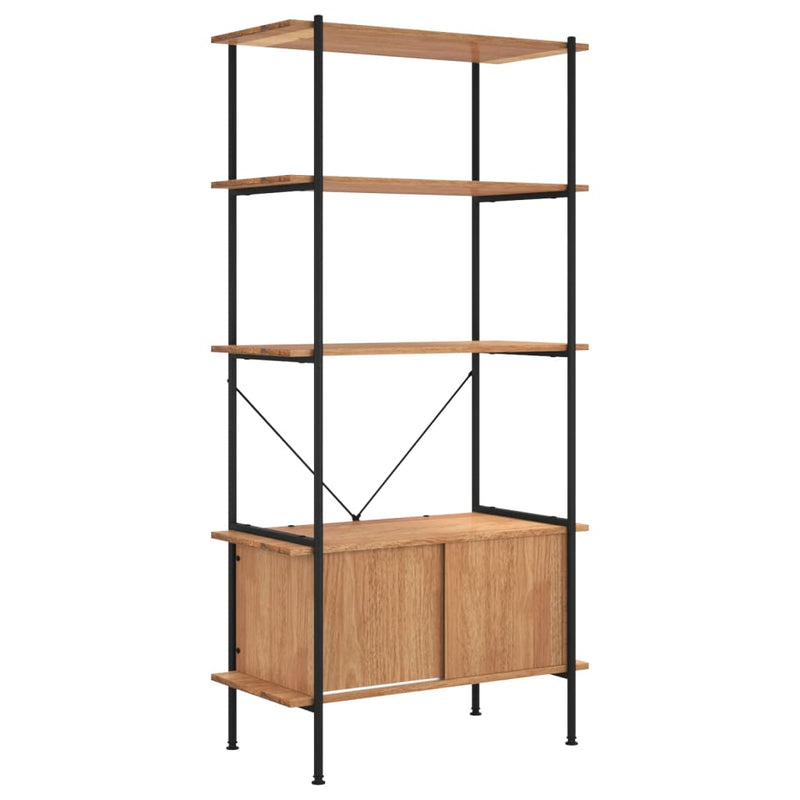 vidaXL 5-Tier Shelving Unit with Cabinet 80x40x163 cm Steel and Engineered Wood