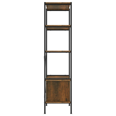 vidaXL 5-Tier Shelving Unit with Cabinet 80x40x163 cm Steel and Engineered Wood