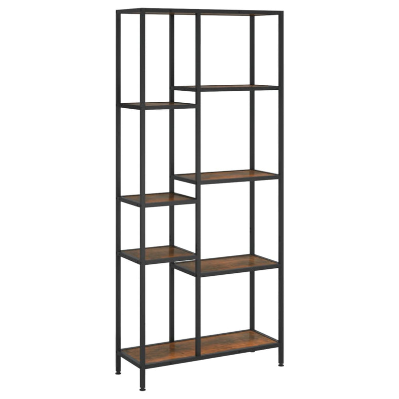 vidaXL Book Shelf 80x30x180 cm Steel and Engineered Wood