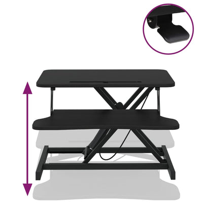 vidaXL Adjustable Workstation 60x40x(13-41.5) cm Steel and Engineered Wood