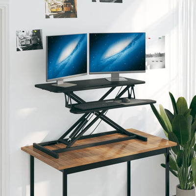vidaXL Adjustable Workstation 60x40x(13-41.5) cm Steel and Engineered Wood