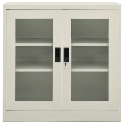 vidaXL Office Cabinet Light Grey 90x40x105 cm Steel